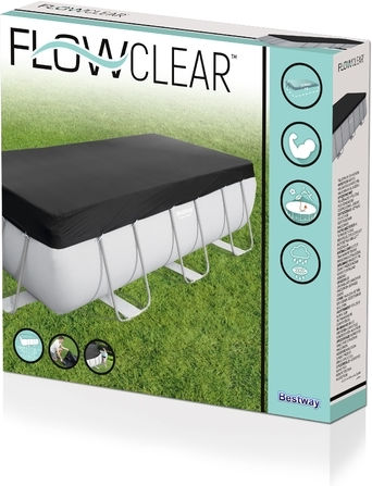 Bestway Protective Pool Cover Parallelogram Black 412x412cm