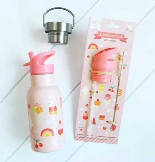 A Little Lovely Company Spare Lid for Thermos 350ml made of Steel Pink