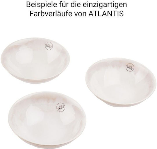 Butlers Atlantis Servierschale Rund Keramik Beige mit Durchmesser 19cm