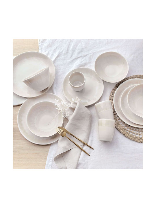 Butlers Atlantis Bol Servire Rotund Ceramic Bej cu Diametru 19 cm