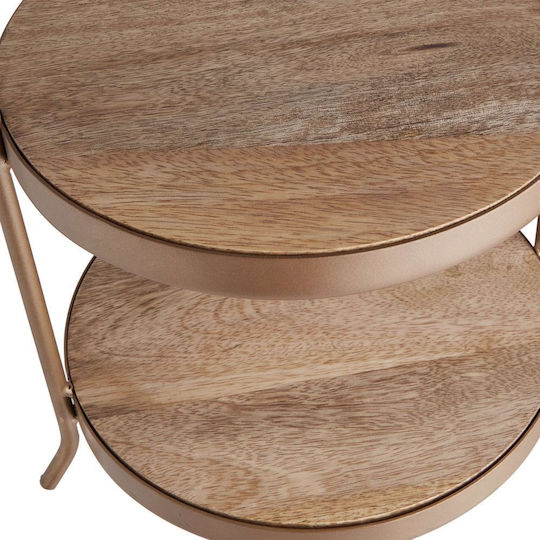 Butlers Ξύλινη Εταζέρα Καφέ Ø35xY35cm Π35xΜ35xΥ35cm