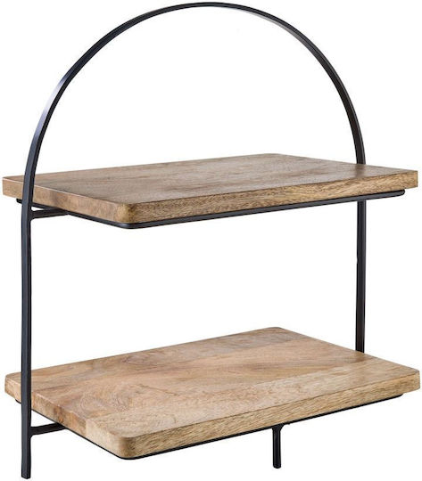 Butlers Ξύλινη Εταζέρα Καφέ Ø45xY45cm Π45xΜ45xΥ45cm