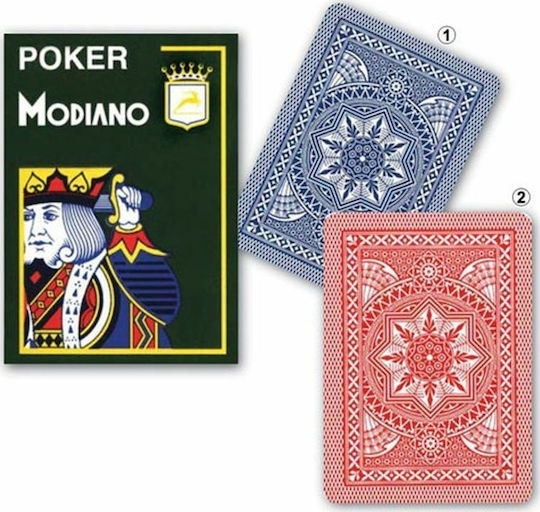 Modiano Cristallo Plasticized Card Deck Red