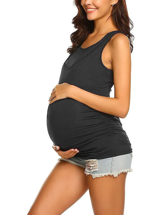 Queen Mother Maternity Top Black