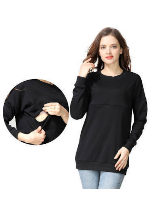 Queen Mother Maternity Top Black