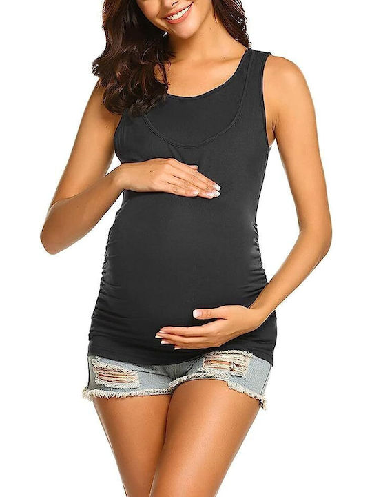 Queen Mother Maternity Top Black