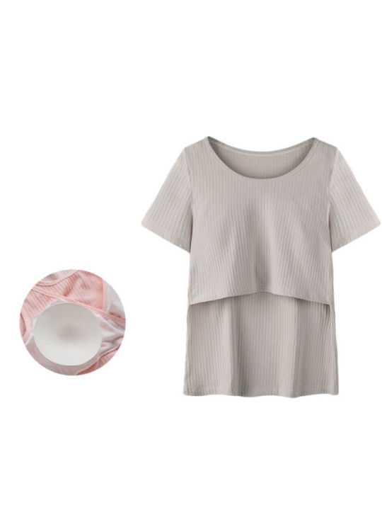 Queen Mother Maternity Top Gray