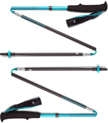 Black Diamond Distance Pliabile Baston de trekking din fibră de carbon 2 buc Negre
