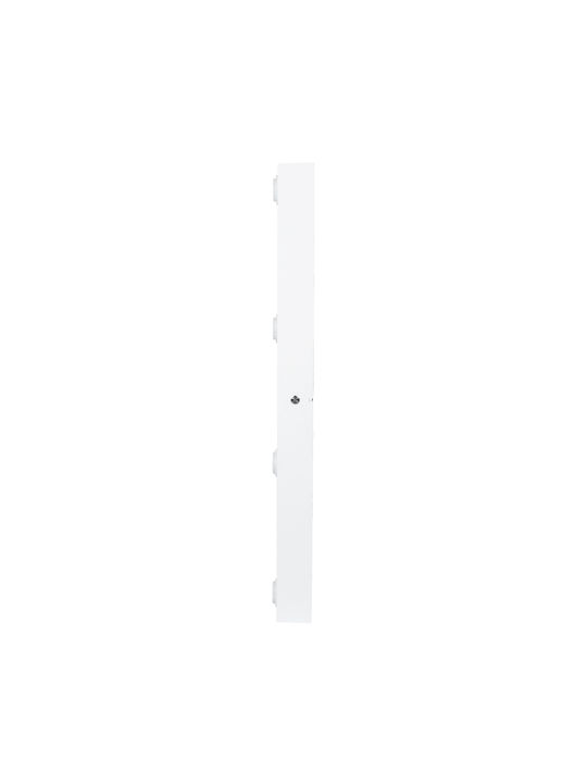 GloboStar Wall Mirror with White Wooden Frame & LED Lighting 90x60cm 1pcs
