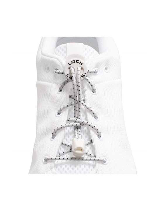 Lock Laces Original Shoelaces Elastic White 2pcs 122cm