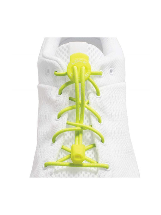 Lock Laces Original Κορδόνια Παπουτσιών Ελαστικά Κίτρινα 2τμχ 122cm
