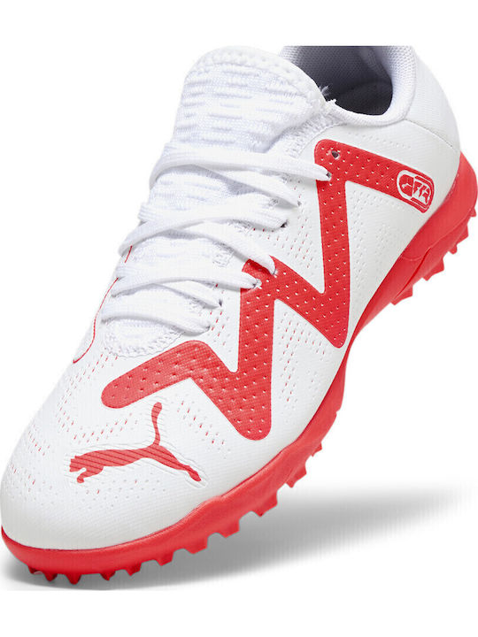 FUTURE PLAY TT Kids Turf Soccer Shoes White-Fire Orchid