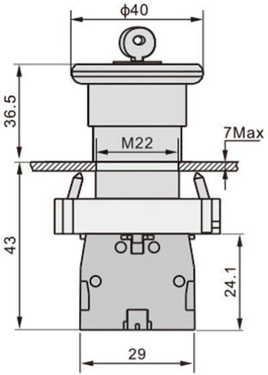 Druckknopf Industrie-Typ 03.002.0095