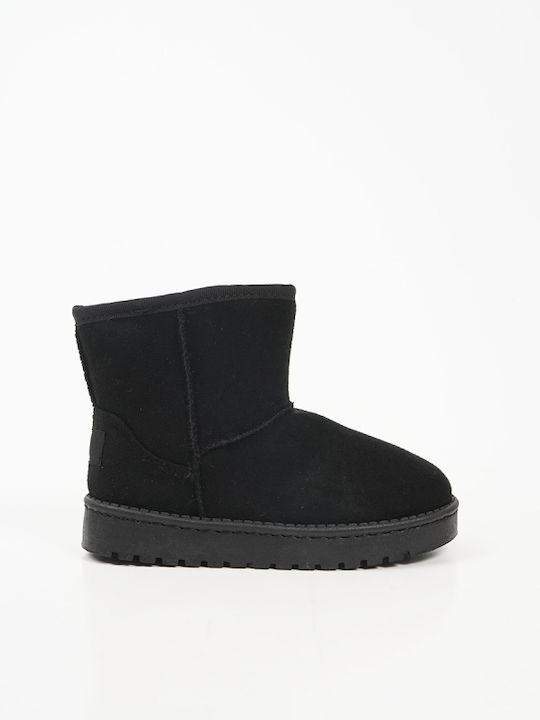 Kids Suede Boots Black
