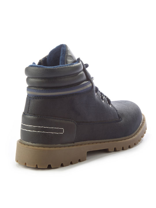 Kids Boots with Laces Blue