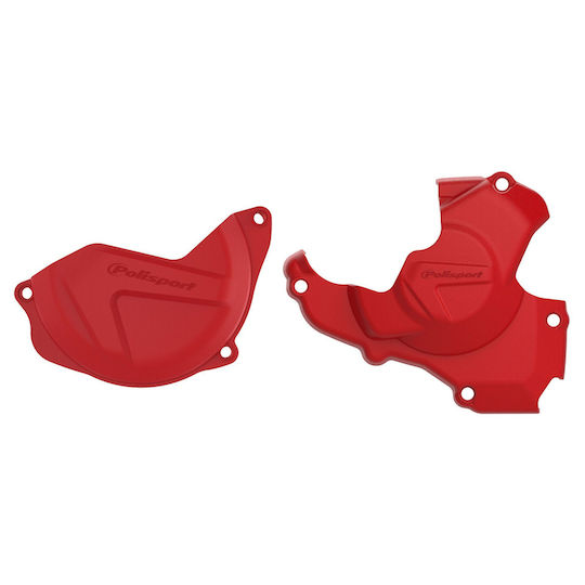 Polisport Motorcycle Engine Cover Protector Red
