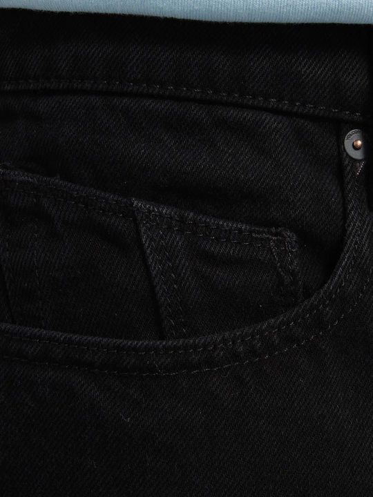 Modown Pantaloni De Blugi Pentru Bărbați Cropped Cu Relaxed Tapered Fit Negru