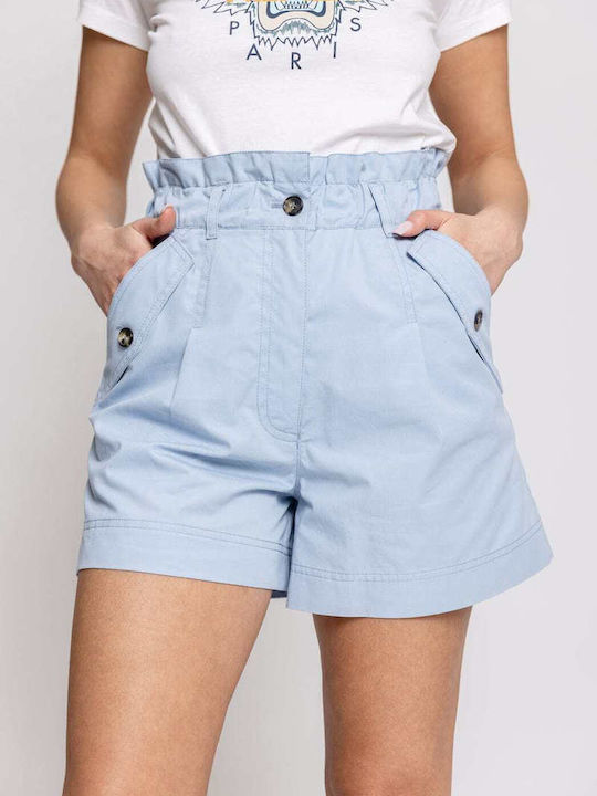 Kenzo Women's High-waisted Shorts Light Blue