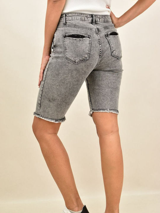 Potre Damen Bermuda Jean Gray