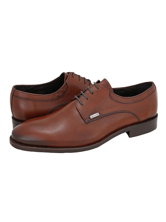 GK Uomo Men's Leather Casual Shoes Brown