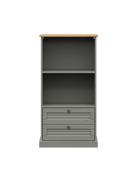 Bookcase Gray 60x35x114.5cm