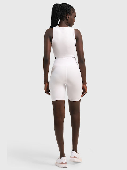 Superstacy Ausbildung Frauen Kurze Hosen Leggings Hochgeschnitten Weiß