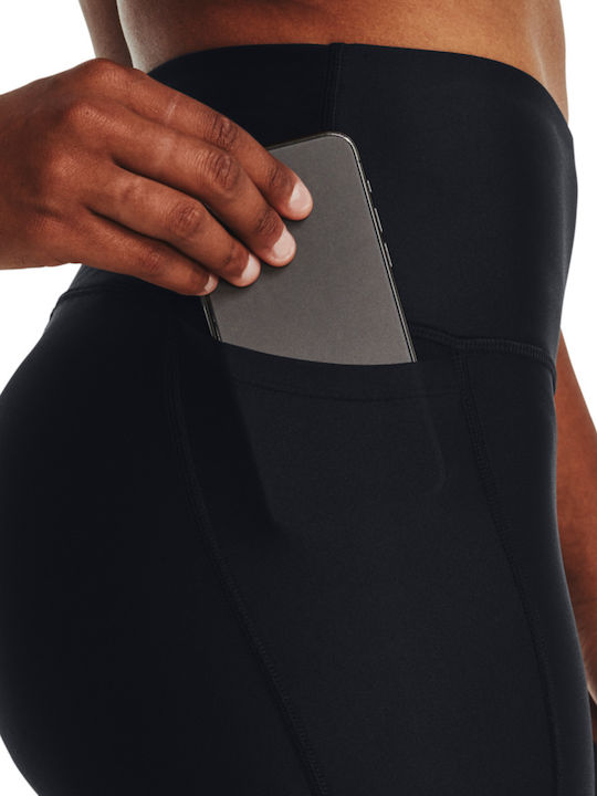 Women's Long Running Legging Shiny & High Waisted Black