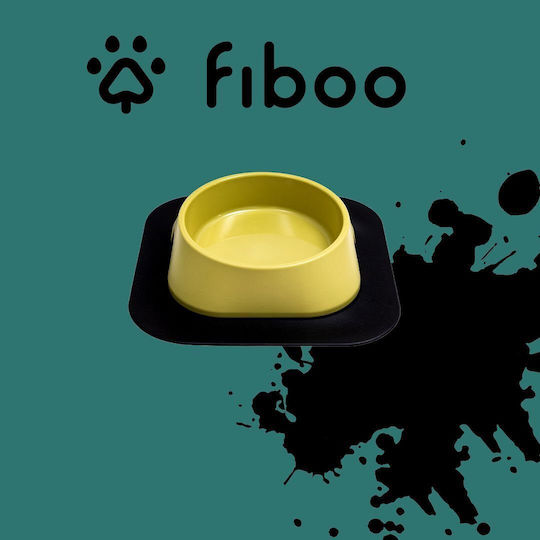 Fiboo Bowl Πλαστικό Μπολ Φαγητού & Νερού για Σκύλο & Γάτα 700ml σε Κίτρινο Χρώμα