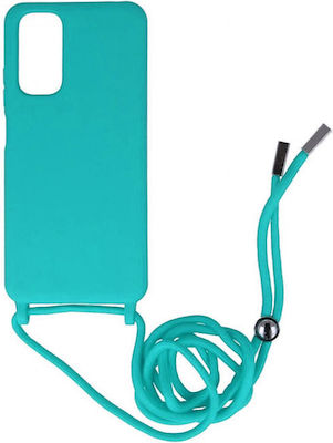 5G Silicone Back Cover with Strap Turquoise (Galaxy A54)