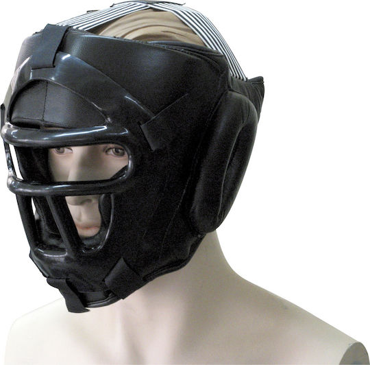 AMILA Adult Full Face Boxing Headgear Leather Black