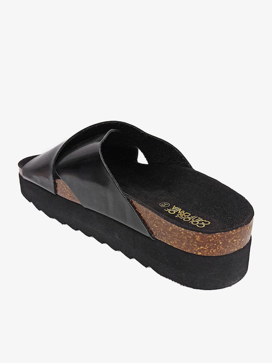 Women's Flat Sandals Flatforms in Black Color