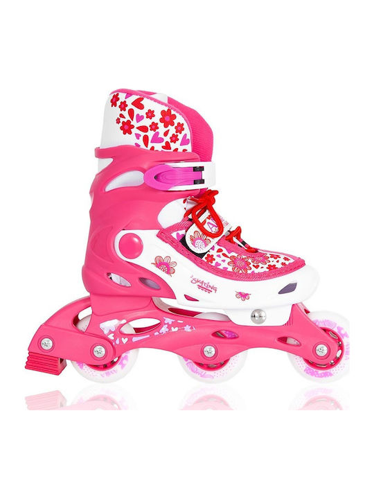 AMILA Inline Αυξομειούμενα Rollers Ροζ Παιδικά