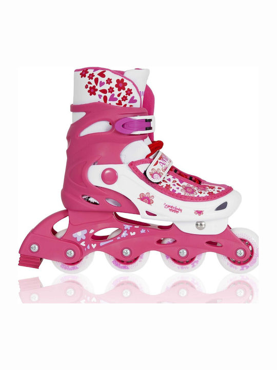 AMILA Inline Αυξομειούμενα Rollers Ροζ Παιδικά