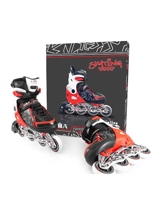 AMILA Inline Αυξομειούμενα Rollers Κόκκινα Παιδικά