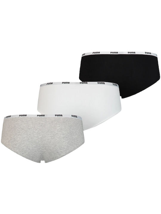 Βαμβακερά Damen Slip 3Pack White / Grey / Black