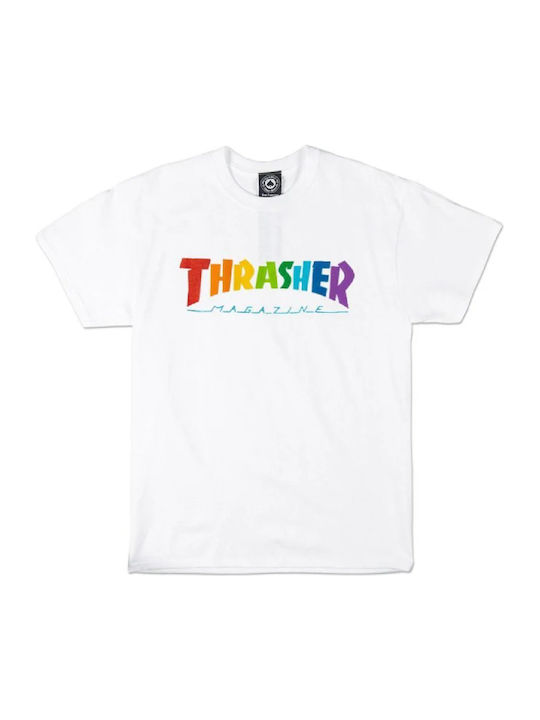 Rainbow Mag Tricou Alb