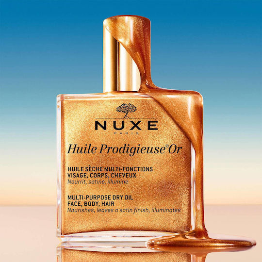 Nuxe Huile Prodigieuse OR Dry Oil with Shimmer for Face Hair and Body 100ml