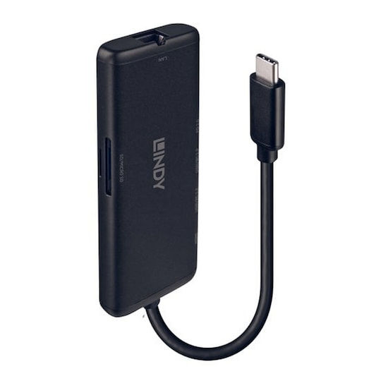 Lindy USB-C Docking Station with HDMI 4K PD Ethernet Black (43358)