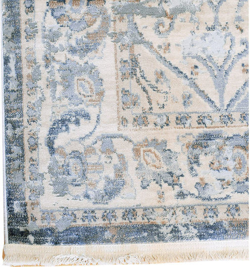 Klonaras Oska 1372 Rug Rectangular with Fringes Greyish Blue