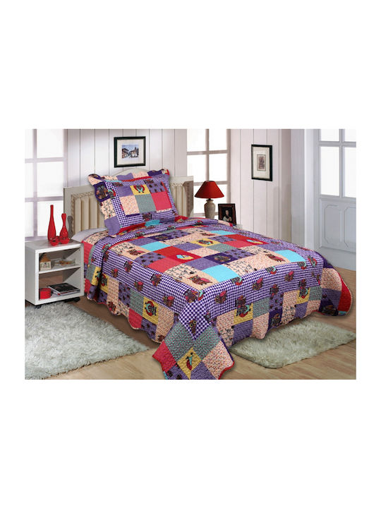 Silk Fashion 13-74 Σετ Κουβερλί Μονό Microfiber 160x220cm 2τμχ