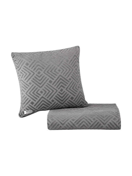 Madi Διακοσμητική Μαξιλαροθήκη Lavir Grey 50x50εκ.