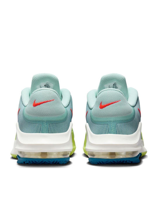 Air Max Impact 4 High Basketball Shoes Jade Ice / Industrial Blue / Light Lemon Twist / Bright Crimson