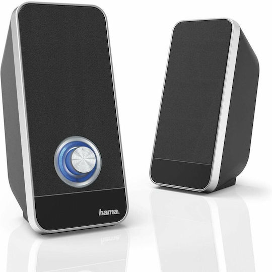 HAMA Sonic LS-206 Компютърни тонколони 2.0 с мощност 6W в Черен цвят