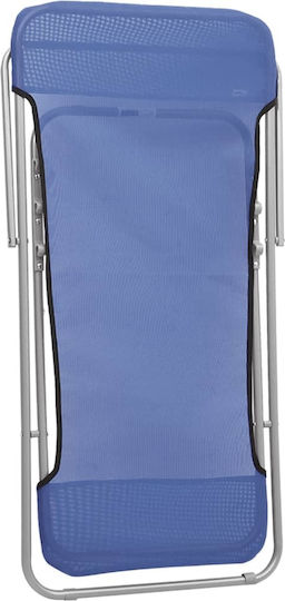 vidaXL Lounger-Armchair Beach with Recline 3 Slots Blue Waterproof 83x57.5x81cm Set of 2pcs