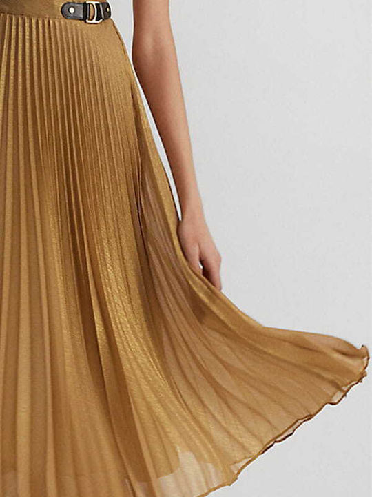 Midi Evening Dress Gold