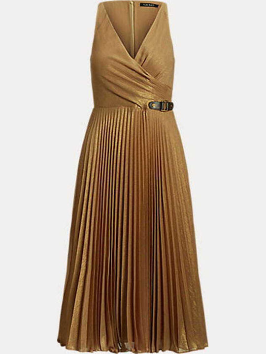 Midi Evening Dress Gold