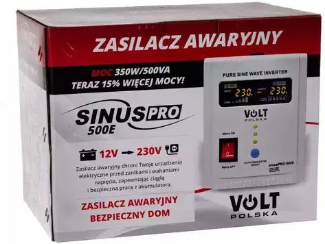 Volt Polska SINUS PRO 500 E Wechselrichter 350W 12V 3SP050012E
