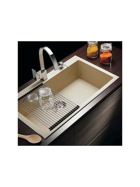 Pyramis Istros 1B 070045611 Drop-In Sink Synthetic Granite W76xD50cm Carbon