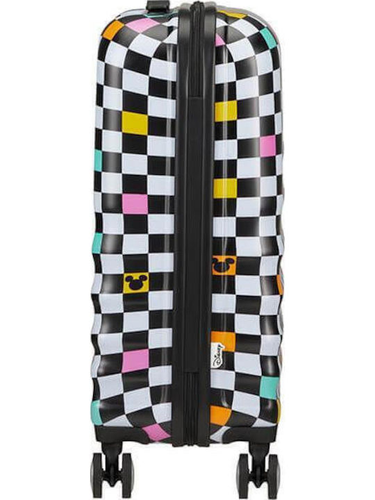 American Tourister Wavebreaker Disney Kids Cabin Hard Suitcase Mickey Check With 4 Wheels Height 55cm