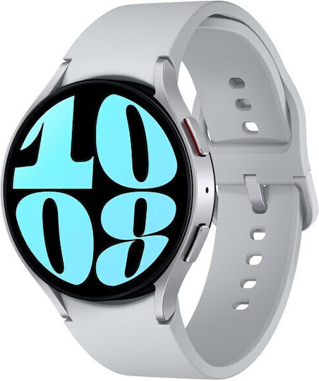 Samsung Galaxy Watch6 LTE Aluminium 44mm Αδιάβροχο με Παλμογράφο (Ασημί)